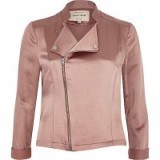 river island pink satin biker jacket ~ jackets ~ on trend fashion - flipped