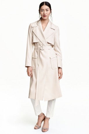 H&M light beige trench coat ~ stylish coats