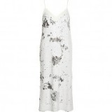 River Island white sequin midi slip dress. Cami dresses | sequined going out fashion | sequinned evening wear | party style clothing | shimmering sequins | embellished | strappy | thin straps | spaghetti strap