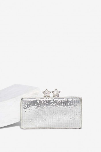 Whiting & Davis Oh My Stars Chain Mail Clutch ~ embellished party bags ~ evening accessories ~ shimmering handbags ~ going out - flipped