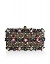 ACCESSORIZE MULTI GEM HARDCASE CLUTCH BAG – jewelled evening bags – shimmering accessories – glamorous handbags – glamour & glitz