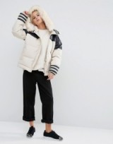 adidas Originals Block Padded Jacket With Faux Fur ~ weekend coats ~ warm jackets ~ fashion & style