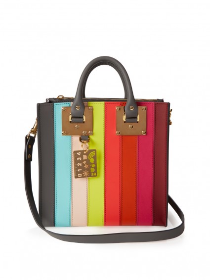 SOPHIE HULME Albion Square rainbow striped leather tote