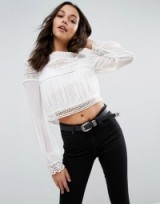 ASOS Pleated Blouse With Lace Inserts – fabulous detail!