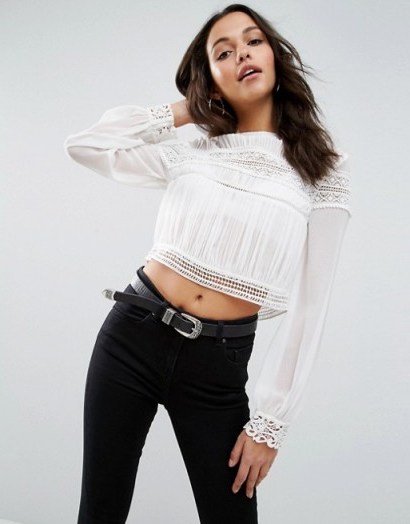 ASOS Pleated Blouse With Lace Inserts – fabulous detail! - flipped