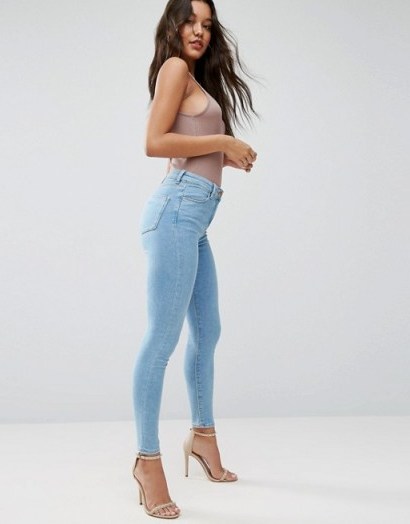 ASOS Ridley High Waist Skinny Jeans in Anais Pretty Mid Wash – looks great and so tight fitting! - flipped