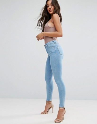 ASOS Ridley High Waist Skinny Jeans in Anais Pretty Mid Wash – looks great and so tight fitting!