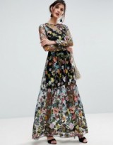 ASOS SALON Embroidered Sheer Maxi Dress -looks fabulous!