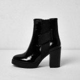 Black patent chunky ankle boots from River Island limited edition style!