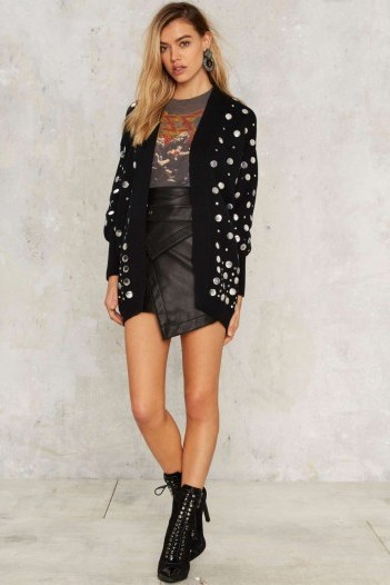 Callahan You Got the Silver Embellished Cardigan purchase from NastyGal - flipped