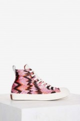 Converse x Missoni Chuck Taylor All Star High-Top Sneaker in Pink ~ designer trainers ~ multi-colour sneakers