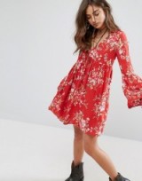 Denim & Supply By Ralph Lauren Floral Babydoll Printed Dress – fabulous colour!