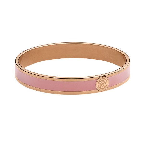 Dyrberg Kern Rose Gold Plate & Pink Enamel Slim Bangle ~ stylish bangles ~ bracelets ~ style ~ jewellery - flipped