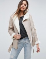 Missguided Shearling Lined Biker Jacket – love this style and look