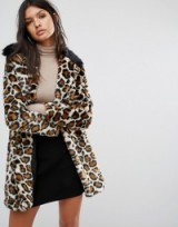 River Island Leopard Print Faux Fur Coat. Winter coats | on-trend outerwear | trending fashion | animal prints | stylish and chic