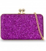 SOPHIE HULME Eyes glitter box clutch – glittering evening bags – glamorous occasion accessories