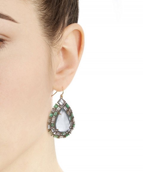 NAK ARMSTRONG Teardrop Earrings ~ large drop earrings ~ statement jewellery ~ gemstone jewelry ~ colour gemstones - flipped
