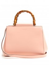 GUCCI Angel bamboo-handle small pink leather tote ~ luxe handbags ~ luxury bags ~ chic accessories ~ top handle