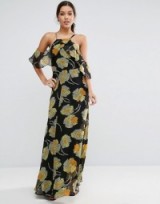 ASOS Cold Shoulder Floral Cami Maxi Dress ~ long feminine dresses ~ flower printed fashion ~ occasion style ~ evening wear