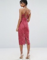 ASOS Lace Cami Midi Dress With Strappy Back love the detail