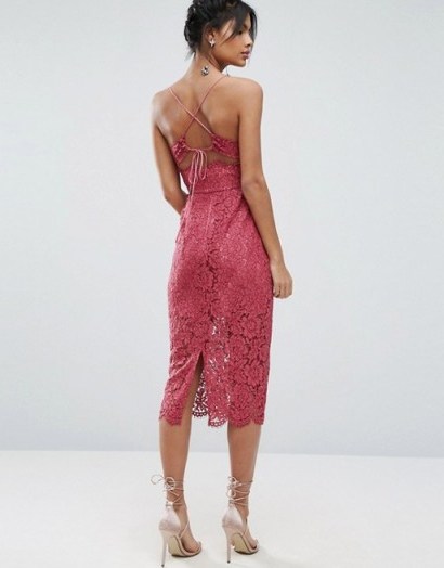 ASOS Lace Cami Midi Dress With Strappy Back love the detail - flipped