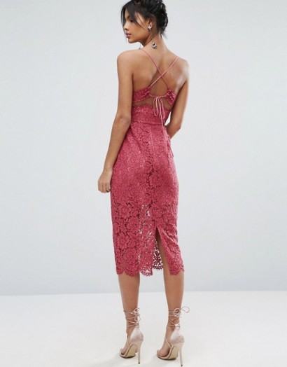ASOS Lace Cami Midi Dress With Strappy Back love the detail