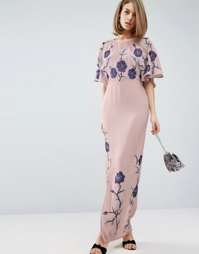 ASOS PREMIUM Maxi Dress with Embroidery looks so feminine - flipped