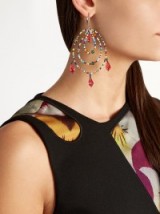 CHRISTOPHER KANE Beaded triple-hoop earrings ~ statement hoops ~ drop earrings ~ boho style jewellery ~ bohemian fashion accessories