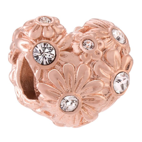 Chamilia Zinnia Heart rose gold-plated crystal charm ~ charms ~ hearts ~ jewellery