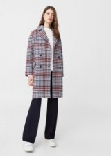 MANGO Flori Check wool-blend coat