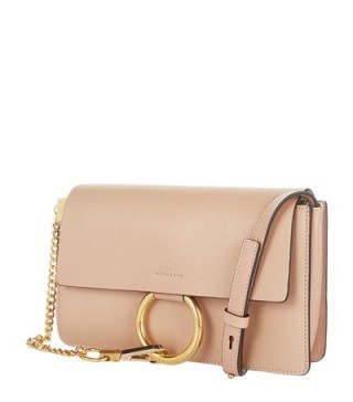 Chloé Small Faye Shoulder Bag – luxe beige leather bags – designer handbags - flipped