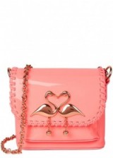 SOPHIA WEBSTER Claudie Flamingo leather cross-body bag ~ pink patent bags ~ luxe accessories ~ embellished handbags ~ luxury designer fashion ~ girly style ~ feminine
