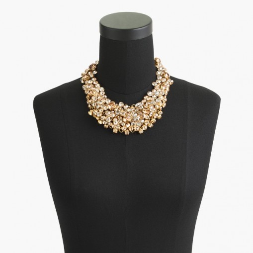 J.CREW CRYSTAL JUMBLE NECKLACE ~ statement necklaces ~ luxe style fashion jewellery ~ glass stone jewelry ~ crystals