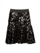 Dolce & Gabbana Black Sequined Peplum Skirt