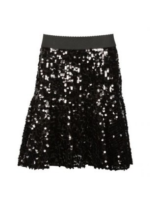 Dolce & Gabbana Black Sequined Peplum Skirt - flipped