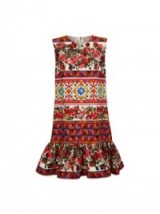 Dolce & Gabbana Mambo Floral Print Sleeveless Dress