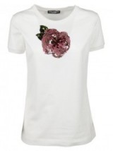 Dolce & Gabbana Sequined Rose T-shirt