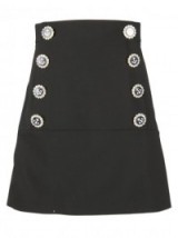 Dolce & Gabbana Black Logo Plaque Skirt