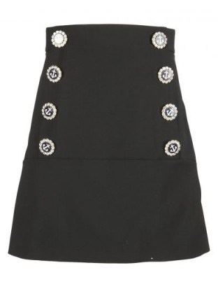 Dolce & Gabbana Black Logo Plaque Skirt - flipped