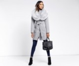 OASIS FAUX FUR COLLAR COAT – chic grey coats – winter fashion – luxe style fur collars