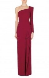 ROLAND MOURET GALAHAM GOWN cherry red ~ one shoulder statement gowns ~ occasion wear ~ event dresses ~ elegance ~ effortless style