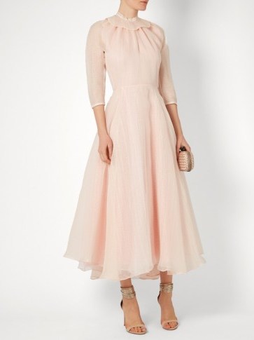 EMILIA WICKSTEAD Hera ruffled-organza A-line dress ~ luxe dresses ~ luxury designer fashion ~ light pink ~ occasion wear ~ evening chic - flipped