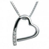 Hot Diamonds Open Heart Angle Pendant ~ silver pendants ~ romantic jewellery ~ diamond necklaces