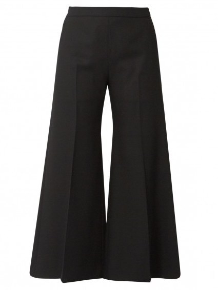 ACNE STUDIOS Isa wide-leg black wool trousers. Cropped pants | feminine | stylish | designer fashion | cool clothing - flipped