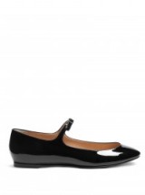 ACNE STUDIOS Jane black patent-leather ballet flats. Flat Mary Jane shoes | Mary Janes | chic flats