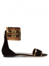 JIMMY CHOO Kimro black suede flat sandals. Chic flats | luxe style shoes | designer fashion