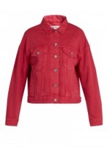 ACNE STUDIOS Lab fuchsia-pink denim jacket. Hot pink jackets | casual fashion | cool style | designer clothing