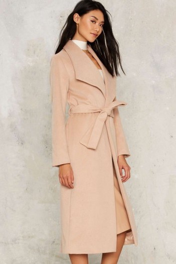 Lapel It to My Heart Maxi Coat – chic belted coats – winter fashion – wide lapels - flipped