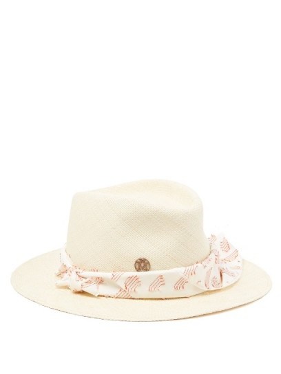 MAISON MICHEL Lucky Dart In My Heart straw hat natural beige ~ Panama hats ~ stylish summer accessories - flipped