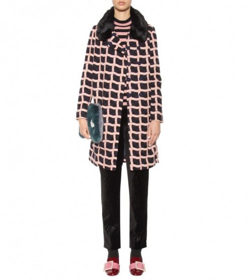 SHRIMPS Suzanne coat with faux fur collar. Winter coats | chic and stylish fashion